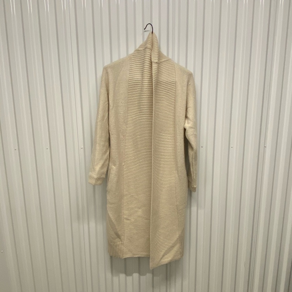 Long cardigan with collar